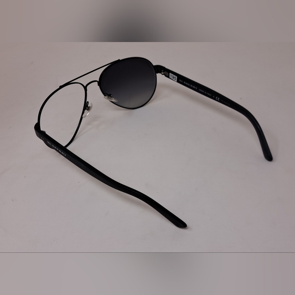 Burberry Men's Aviator Sunglasses Frames Only Pilot Black Metal B3086 59-15-140 - Picture 8 of 15